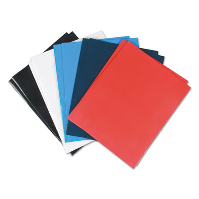 Universal® Laminated Two-Pocket Folder, Cardboard Paper, 100-Sheet Capacity, 11 x 8.5, Assorted, 25/Box Flipcost Flipcost