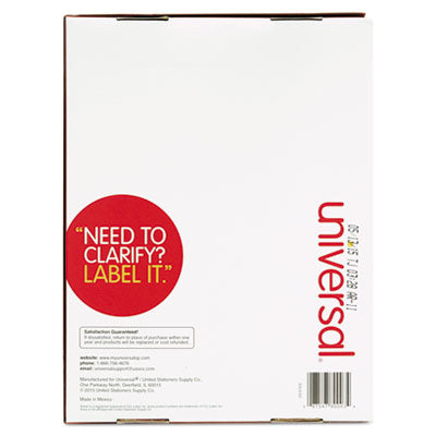 Universal White Labels Inkjet Laser Printers, 1.33 x 4, White, 14/Sheet, 250 Sheets/Box Flipcost Flipcost