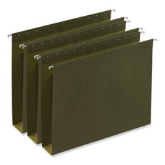 Universal® Box Bottom Hanging File Folders, 2" Capacity, Letter Size, 1/5-Cut Tabs, Standard Green, 25/Box Flipcost Flipcost