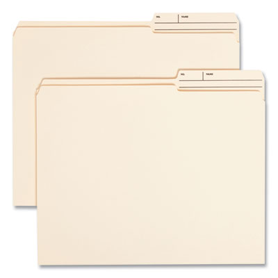 Smead™File Folders with Reinforced Tabs 2/5-Cut Printed Tabs: Right Position, Letter Size, 0.75" Expansion, Manila, 100/Box Flipcost Flipcost