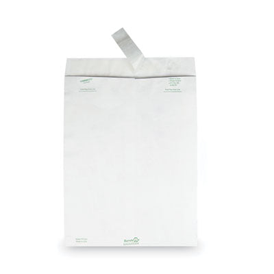 Survivor® Lightweight Tyvek Catalog Mailers, #13 1/2, Square Flap, Redi-Strip Adhesive Closure, 10 x 13, White, 50/Box Flipcost Flipcost