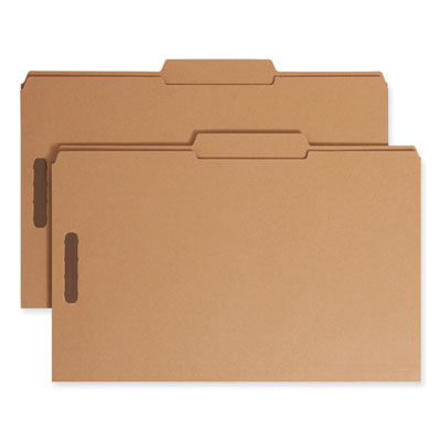 Smead™  Fastener Folders Legal Size Guide-Height 2/5-Cut Tabs, 0.75" Expansion, 2 Fasteners, Legal Size, 11-pt Kraft, 50/Box Flipcost Flipcost