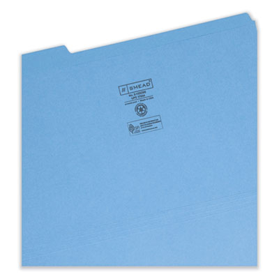 Smead™ Reinforced Top Tab Colored Durable Legal Size File Folders1/3-Cut Tabs: Assorted, 0.75" Expansion, Blue, 100/Box Flipcost Flipcost