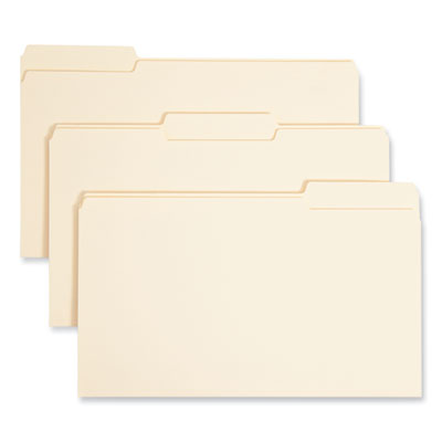 Legal Size Manila File Folders, 1/3-Cut Tabs: Assorted, Legal Size, 0.75" Expansion, Manila, 100/Box Flipcost Flipcost