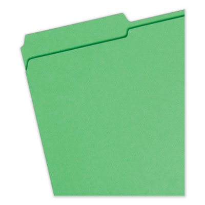 Smead Reinforced Colored Legal Folders, 1/3-Cut Tabs: Assorted, Legal Size, 0.75" Expansion, Green, 100/Box Flipcost Flipcost