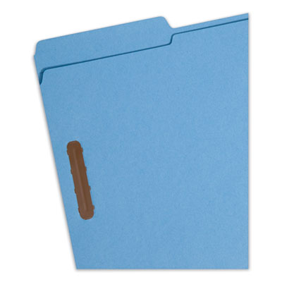 Smead™ Top Tab Colored Fastener Folders, 0.75" Expansion, 2 Fasteners, Legal Size, Blue Exterior, 50/Box Flipcost Flipcost