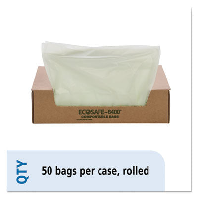 Stout® by Envision™ EcoSafe-6400 Bags, Compostable bags for waste disposal, 32 gal, 0.85 mil, 33" x 48", Green, 50/Box Flipcost Flipcost