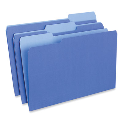 Universal® Interior File Folders, Assorted legal size file folders 11-pt Stock, Blue, 100/Box Flipcost Flipcost