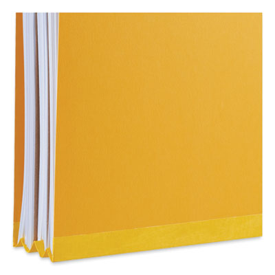 Universal® Bright Colored Pressboard Classification Folders, 2" Expansion, 2 Dividers, 6 Fasteners, Legal Size, Yellow Exterior, 10/Box Flipcost Flipcost