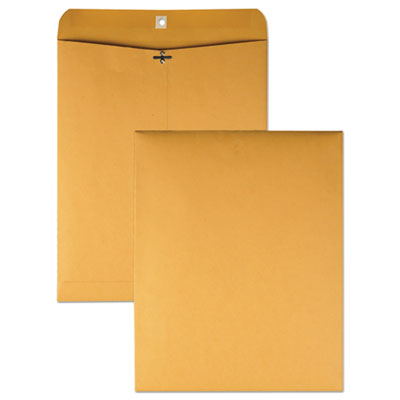 Quality Park™ Clasp Envelope, 32 lb Bond Weight Kraft, #14 1/2, Square Flap, Clasp/Gummed Closure, 11.5 x 14.5, Brown Kraft, 100/Box Flipcost Flipcost