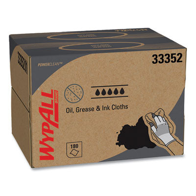 WypAll® Power Clean Oil, Power Clean Oil Cloths, BRAG Box, 12.1 x 16.8, Blue, 180/Box Flipcost Flipcost