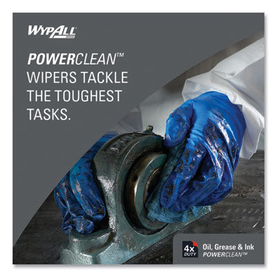 WypAll® Power Clean Oil, Power Clean Oil Cloths, BRAG Box, 12.1 x 16.8, Blue, 180/Box Flipcost Flipcost