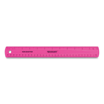 Flexible Non-Shatter Ruler 12" (30 cm) Long, Plastic, Assorted Translucent Colors, 12/Box Flipcost Flipcost