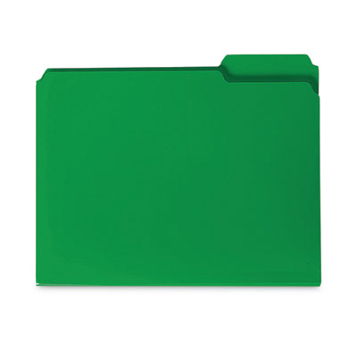 Smead™ Top Tab Poly Colored File Folders, 1/3-Cut Tabs: Assorted, Letter Size, 0.75" Expansion, Green, 24/Box Flipcost Flipcost