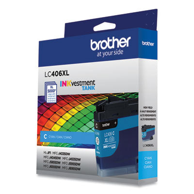 Brother LC406XLCS INKvestment High-Yield Ink, 5,000 Page-Yield, Cyan Flipcost Flipcost