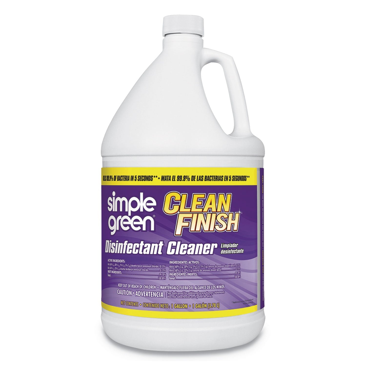 Simple Green® Clean Finish Disinfectant Cleaner, 1 gal Bottle, Herbal, 4/CT