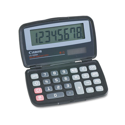 Canon® LS555H Handheld Foldable Pocket Calculator, 8-Digit LCD Flipcost Flipcost