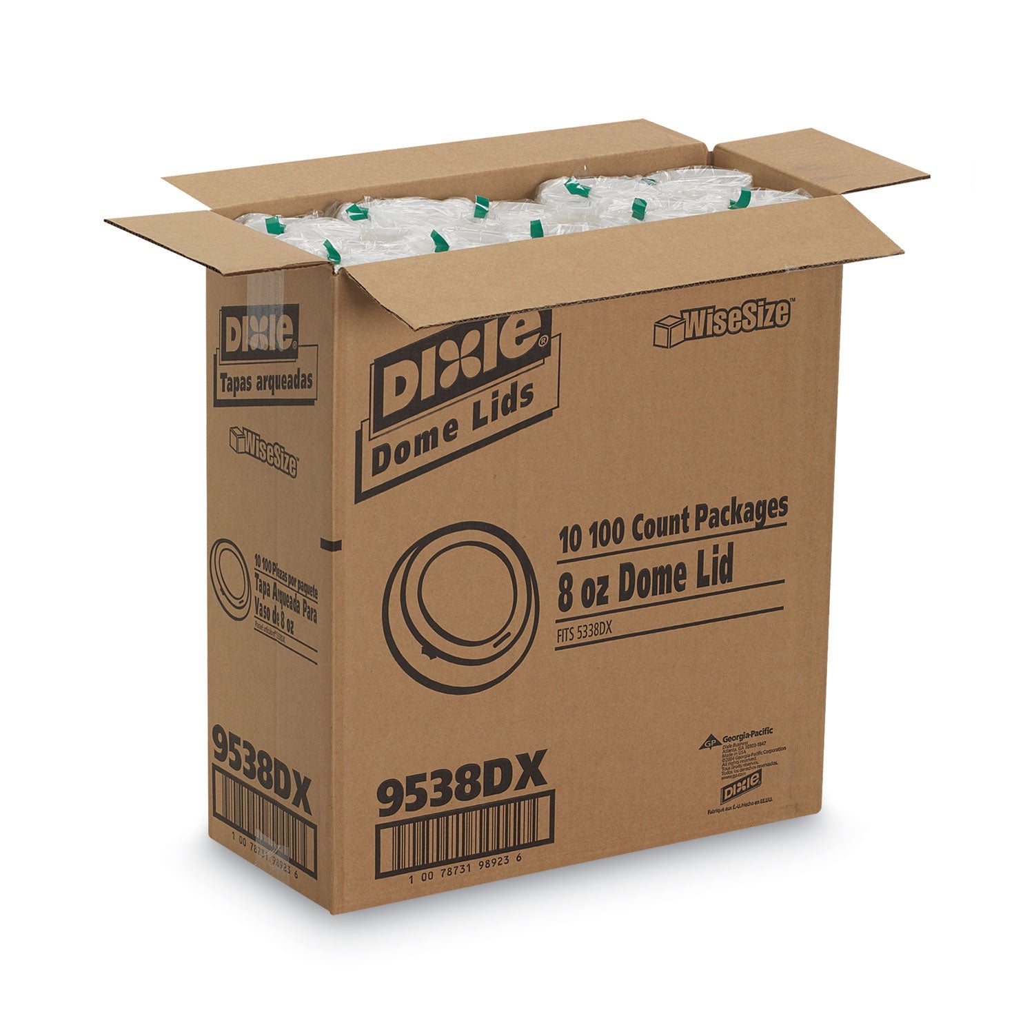 Dixie® Drink-Thru Lid, Fits 8oz Hot Drink Cups, Fits 8 oz Cups, White, 1,000/Carton