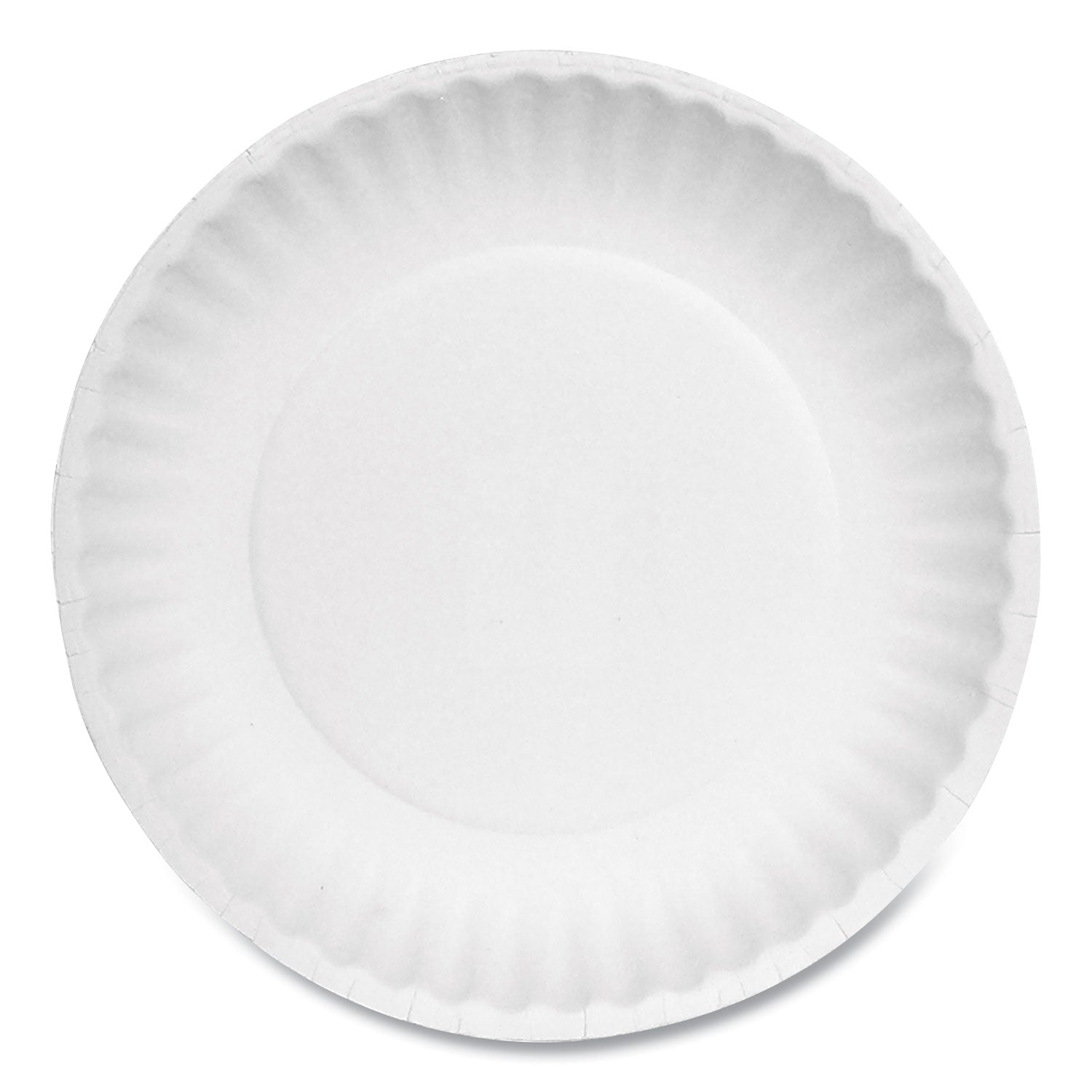 AJM Packaging Corporation Paper Plates, 6" dia, White, 1,000/Carton