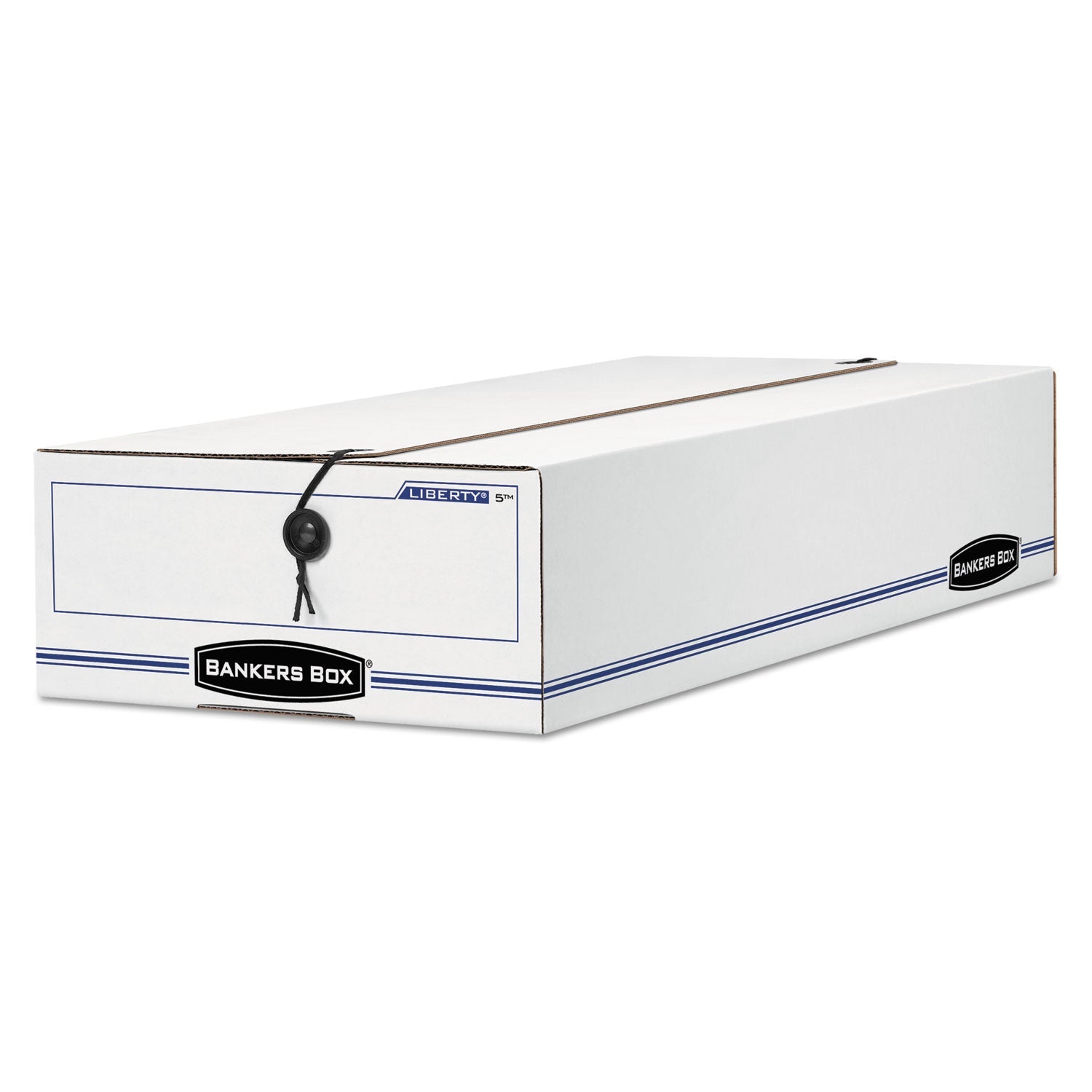 Bankers Box® LIBERTY Check and Form Boxes, 6.25" x 24" x 4.5", White/Blue, 12/Carton