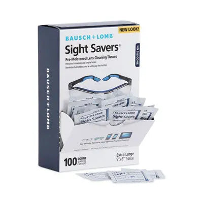 BAUSCH & LOMB, INC. Sight Savers Premoistened Lens Cleaning Tissues, 8 x 5, 100/Box, 10 Box/Carton Flipcost Flipcost
