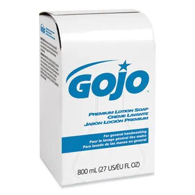GO-JO INDUSTRIES Premium Lotion Soap, Waterfall, 800 mL Bag-in-Box Refill, 12/Carton Flipcost Flipcost