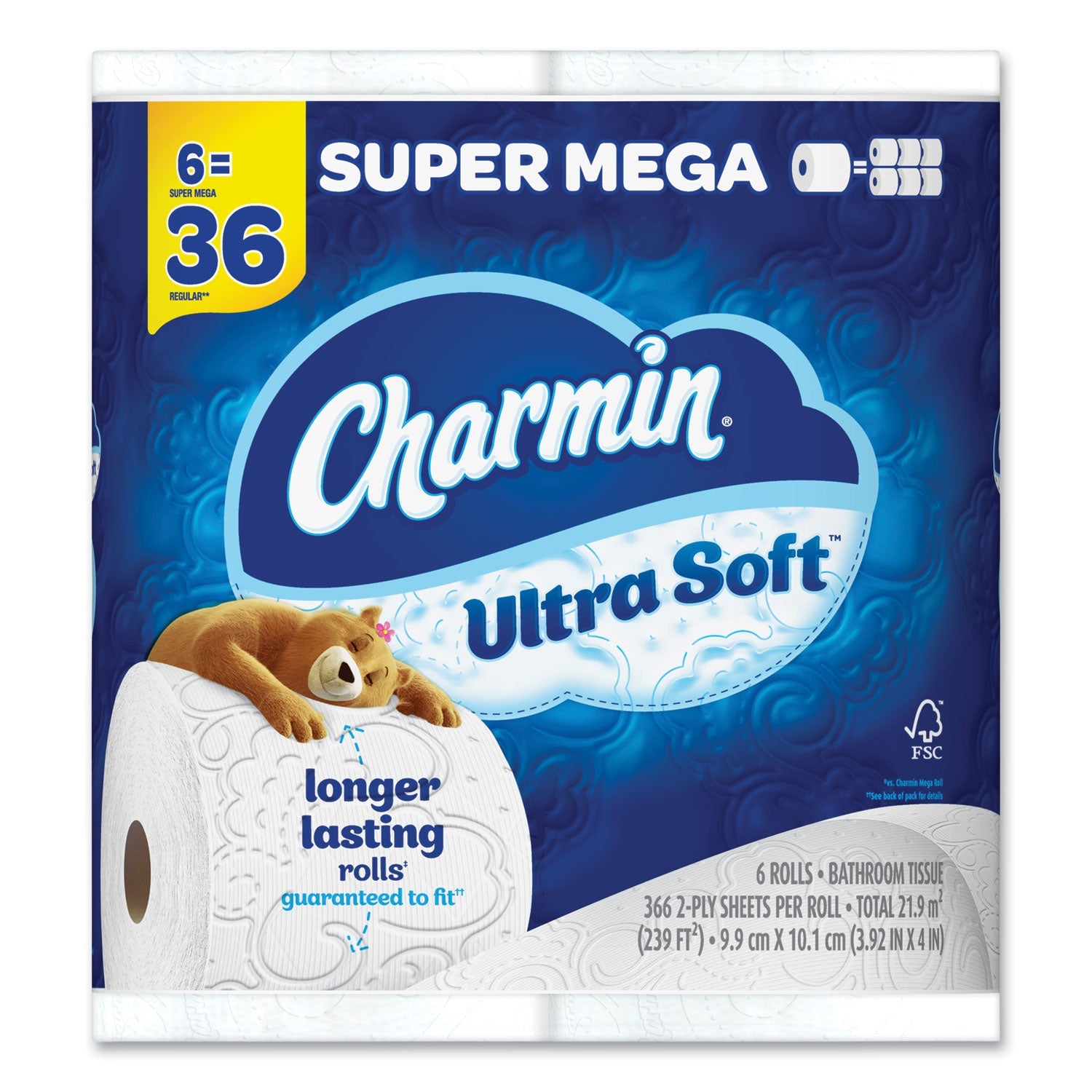 Charmin® Ultra Soft Bathroom Tissue, Septic-Safe, 2-Ply, White, 336 Sheets/Roll, 18 Rolls/Carton