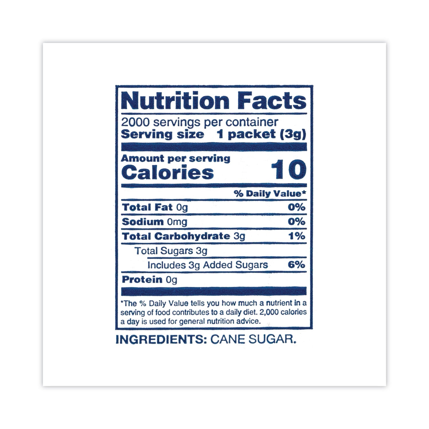 Domino® Sugar Packets, 0.1 oz Packet, 2,000/Carton