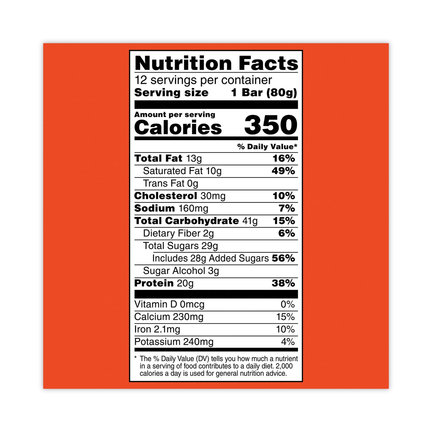 Gatorade® Recover Chocolate Chip Whey Protein Bar, 2.8 oz Bar, 12 Bars/Carton