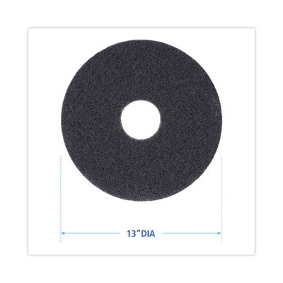 Boardwalk® Floor stripping pads rotary machines, 13" Diameter, Black, 5/Carton Flipcost Flipcost