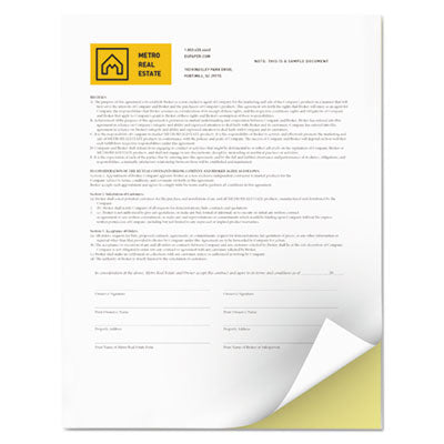 Vitality Multipurpose Carbonless 2-Part Paper, 8.5 x 11, Canary/White, 5,000/Carton Flipcost Flipcost