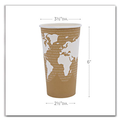 World Art Renewable and Compostable Hot Cups, 20 oz, 50/Pack, 20 Packs/Carton Flipcost Flipcost