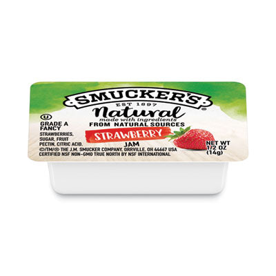 Smucker's® Smuckers 1/2 Ounce Natural Jam, 0.5 oz Container, Strawberry, 200/Carton Flipcost Flipcost