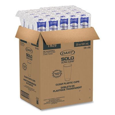 Ultra Clear PETE Cold Cups, 20 oz, Clear, 50/Sleeve, 20 Sleeves/Carton Flipcost Flipcost