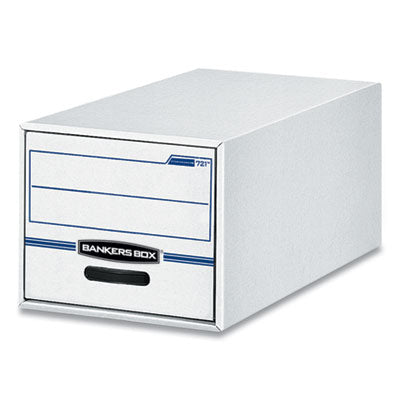 STOR/DRAWER Basic Space-Savings Storage Drawers, Legal Files, 16.75" x 19.5" x 11.5", White/Blue, 6/Carton Flipcost Flipcost