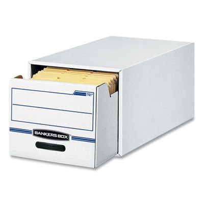 STOR/DRAWER Basic Space-Savings Storage Drawers, Legal Files, 16.75" x 19.5" x 11.5", White/Blue, 6/Carton Flipcost Flipcost