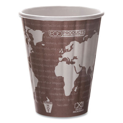 World Art Renewable and Compostable Insulated Hot Cups, PLA, 8 oz, 40/Pack, 20 Packs/Carton Flipcost Flipcost