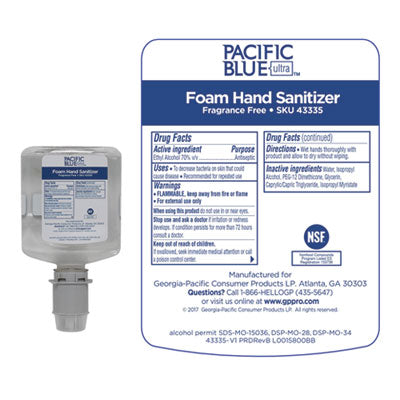 Pacific Blue Ultra Foam Hand Sanitizer Refill For Manual Dispensers, 1,000 mL, Fragrance-Free, 4/Carton Flipcost Flipcost