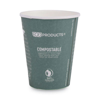 World Art Renewable and Compostable Insulated Hot Cups, PLA, 12 oz, 40/Packs, 15 Packs/Carton Flipcost Flipcost