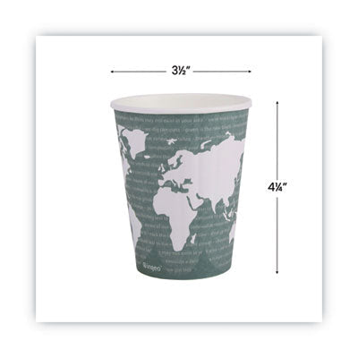 World Art Renewable and Compostable Insulated Hot Cups, PLA, 12 oz, 40/Packs, 15 Packs/Carton Flipcost Flipcost