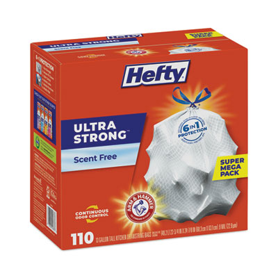 Ultra Strong Tall Kitchen Trash Bags, 13 gal, 0.9 mil, 23.75" x 24.88", White, 110 Bags/Box, 3 Boxes/Carton Flipcost Flipcost