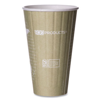 World Art Renewable and Compostable Insulated Hot Cups, PLA, 16 oz, 40/Packs, 15 Packs/Carton Flipcost Flipcost