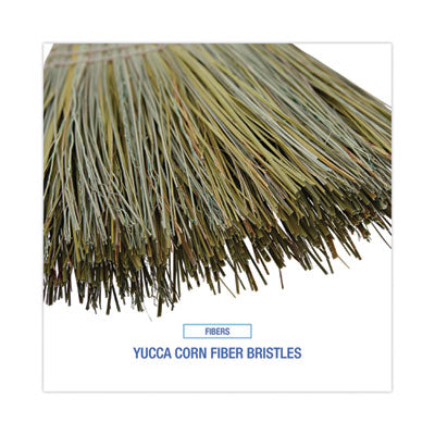 Heavy Duty Warehouse Broom, Yucca Corn Fiber Bristles, 56" Overalll Length, Natural, 12/Carton Flipcost Flipcost