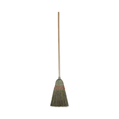 Mixed Fiber Maid Broom, Mixed Fiber Bristles, 55" Overall Length, Natural, 12/Carton Flipcost Flipcost