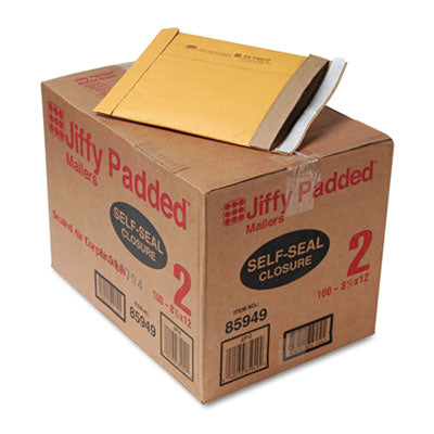 Jiffy Padded, #2, Paper Padding, Self-Adhesive Kraft Mailer Closure, 8.5 x 12, 100/Carton Flipcost Flipcost