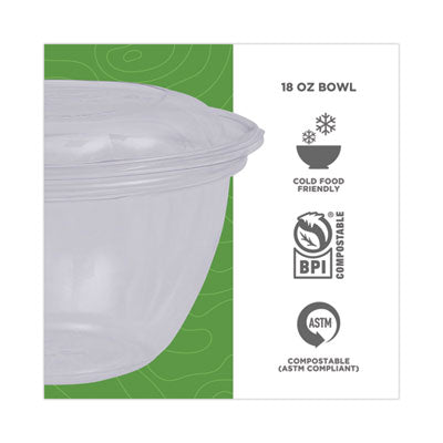 Renewable Compostable Containers 18 oz 5.5" Diameter x 2.3"h, Clear, Plastic, 150/Carton Flipcost Flipcost