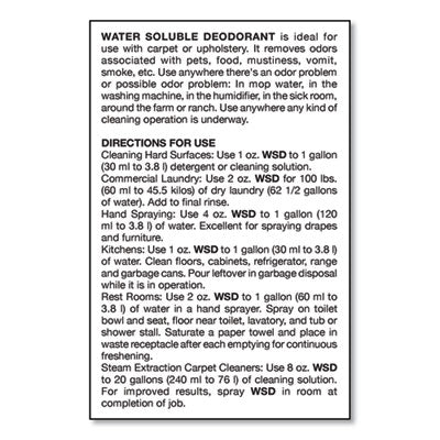 Water-Soluble Deodorant 1 Gallon Bottle, 4/Carton Flipcost Flipcost