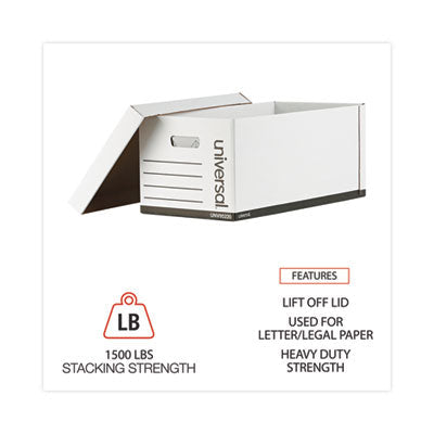 Heavy-duty storage boxes professional-grade, Letter/Legal Files, White, 12/Carton Flipcost Flipcost