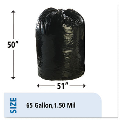 Total Recycled Content Plastic Trash Bags, 65 gal, 1.5 mil, 50" x 51", Brown/Black, 100/Carton Flipcost Flipcost