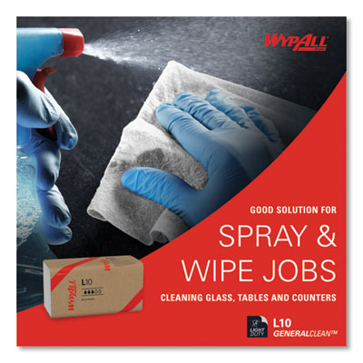 WypAll® L10 SANI-PREP Dairy Towels Unscented White, Banded, 2-Ply, 9.3 x 10.5, 200/Pack, 12 Packs/Carton Flipcost Flipcost